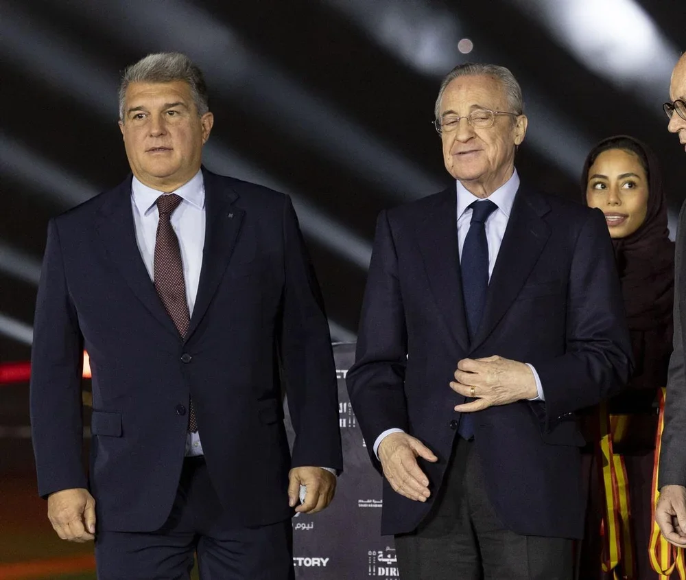 Joan Laporta, presidente del Barça, y Florentino Pérez, presidente del Real Madrid